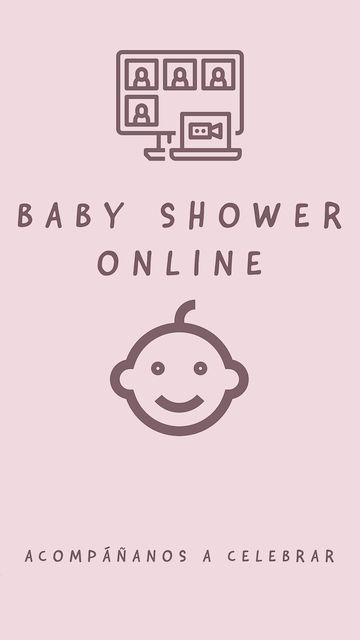 Invitación para baby shower con niño rosa, online.